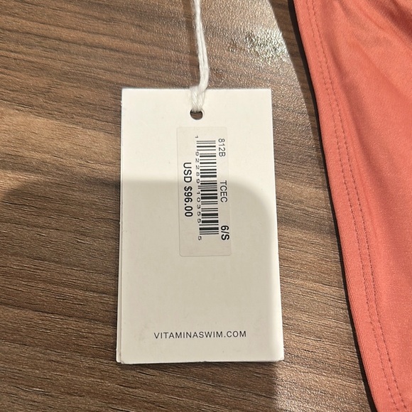 Vitamin A Coral Bikini Bottom - Picture 4 of 5